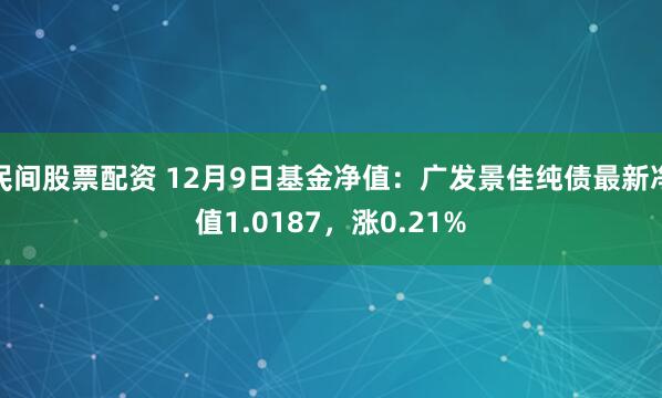 民间股票配资 12月9日基金净值：广发景佳纯债最新净值1.0187，涨0.21%