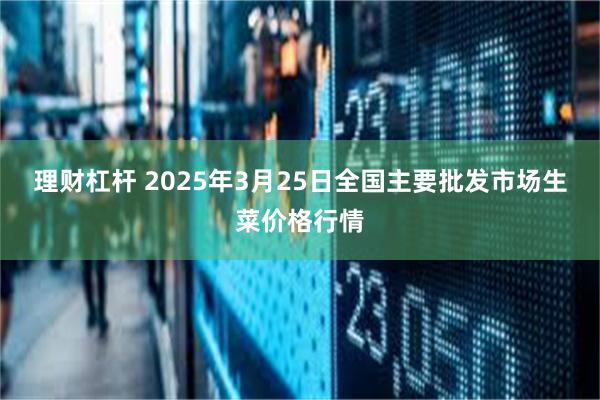 理财杠杆 2025年3月25日全国主要批发市场生菜价格行情