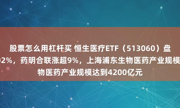 股票怎么用杠杆买 恒生医疗ETF（513060）盘中一度大涨6.02%，药明合联涨超9%，上海浦东生物医药产业规模达到4200亿元