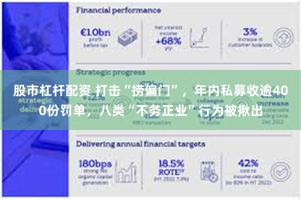 股市杠杆配资 打击“捞偏门”，年内私募收逾400份罚单，八类“不务正业”行为被揪出