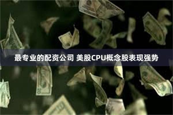 最专业的配资公司 美股CPU概念股表现强势