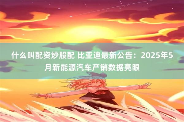 什么叫配资炒股配 比亚迪最新公告：2025年5月新能源汽车产销数据亮眼
