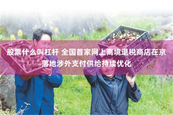 股票什么叫杠杆 全国首家网上离境退税商店在京落地涉外支付供给持续优化