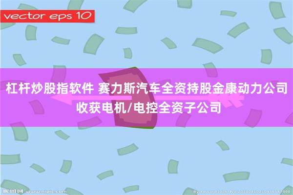 杠杆炒股指软件 赛力斯汽车全资持股金康动力公司 收获电机/电控全资子公司