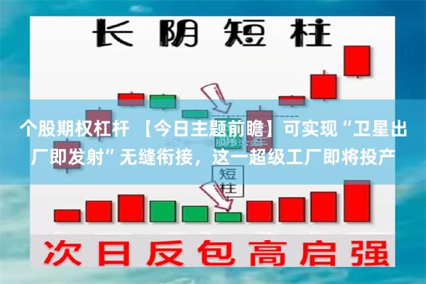 个股期权杠杆 【今日主题前瞻】可实现“卫星出厂即发射”无缝衔接，这一超级工厂即将投产