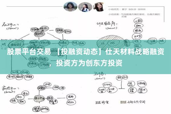 股票平台交易 【投融资动态】仕天材料战略融资，投资方为创东方投资