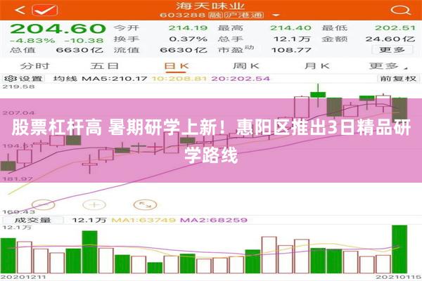 股票杠杆高 暑期研学上新！惠阳区推出3日精品研学路线