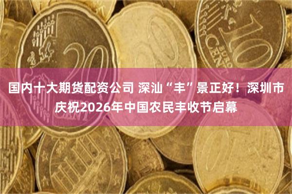 国内十大期货配资公司 深汕“丰”景正好！深圳市庆祝2026年中国农民丰收节启幕