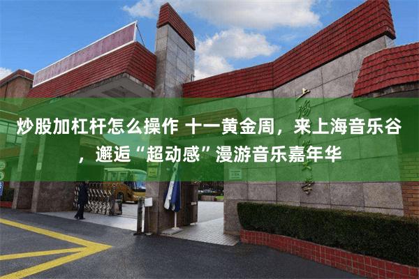 炒股加杠杆怎么操作 十一黄金周，来上海音乐谷，邂逅“超动感”漫游音乐嘉年华